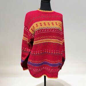*VINTAGE* Multicolor Patterned Knit Sweater